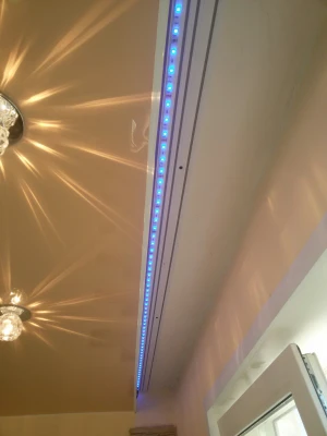 Установка натяжных потолков с использованием LED-подсветки